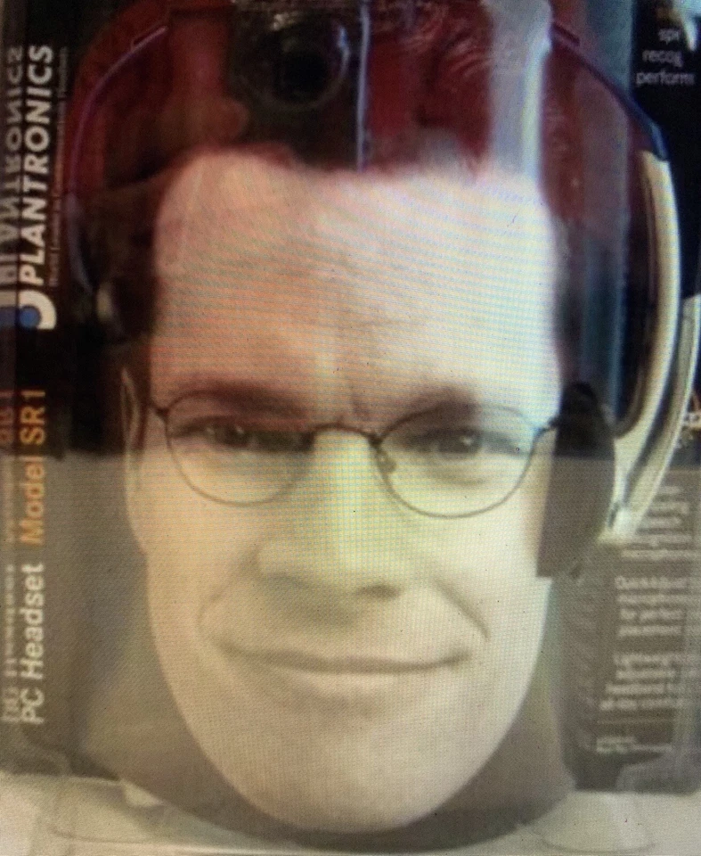 Plantronics SR1 Blue/White Headset - Image 1 of 1