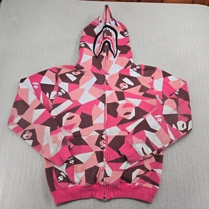 A Bathing Ape Hoodie Sweatshirt Mens Extra Large Pink Full Zip Bape Streetwear - Picture 1 of 22