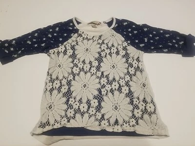 Speechless Flower  Print Long Sleeve T Shirt Size S Kids - Image 1 of 4