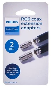 Philips RG6 Coax Extension Adapters 2pk - Picture 1 of 2