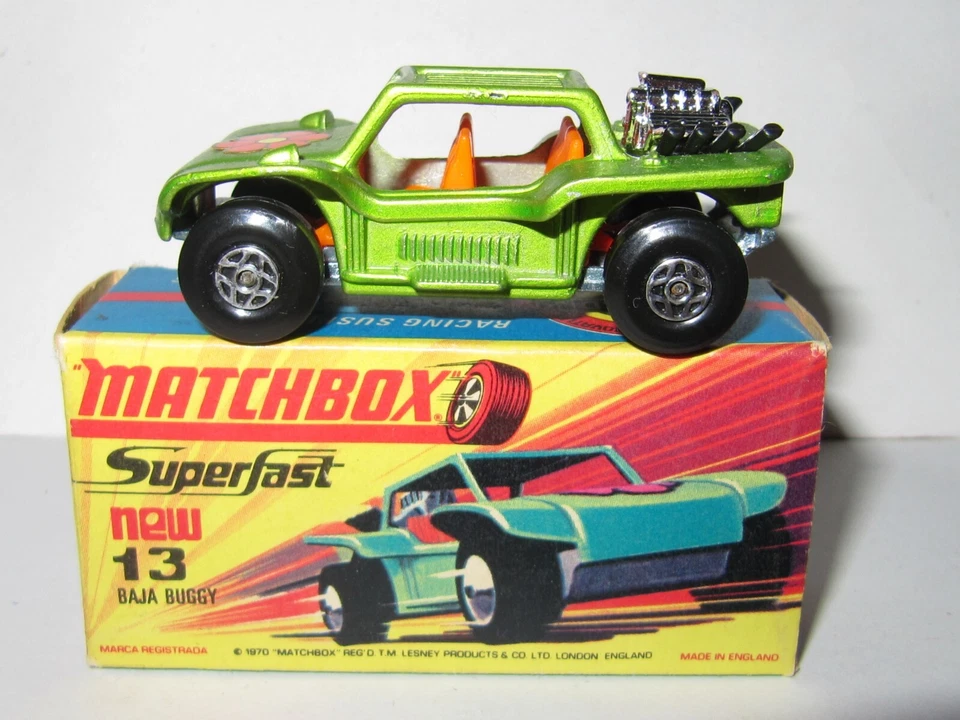 MATCHBOX SUPERFAST No.13 BAJA BUGGY 'BLACK EXHAUSTS' MIB MINT / BOXED - Image 1 of 4