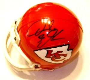 DERRICK JOHNSON - Chiefs Autographed Mini Helmet with By Design Sports COA #2846 - Picture 1 of 4