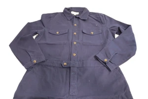 American Apparel Women Long Sleeve Twill Coverall Navy M - Picture 1 of 3