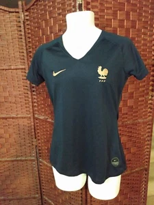 Women's Nike France Football Federation Soccer Jersey Large FFF - Foto 1 di 6