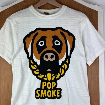 Human Made Shirt Mens Medium White Pop Smoke Nigo Made in Japan Cotton Designer - Image 1 of 4