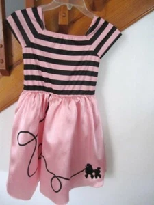 Gymboree Poodle Girls Costume Dress up Striped Pink Black Dress 10-12 NWT New - Picture 1 of 5