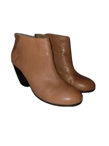 Latigo Slip on Leather Ankle Boots Sonoma Booties Tan Brown Heels Wms 10M US - Picture 1 of 12