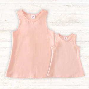 Peach blank basic kids teens adult tank top - Picture 1 of 26