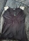 Jane Norman Top BLACK Size 10 NWT