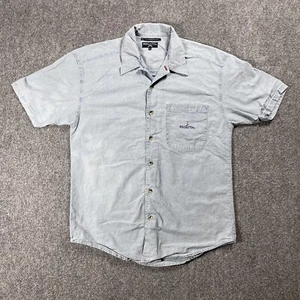 VINTAGE 90s Regatta Denim Shirt Short Sleeve Size Medium Sailing Sail Boat - Picture 1 of 8