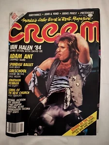 CREEM MAGAZINE MAY 1984 VAN HALEN BILLY IDOL POSTER ROCK GODDESS GIRLSCHOOL - Picture 1 of 6