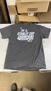 Tampa Bay Lightning 2021 Stanley Cup Champions T Shirt Size Large NWT - Picture 1 of 6