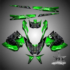 Kit de gráficos cruzados Arctic Cat Pro Climb Pro calcomanía envolvente con túnel guardián verde - Imagen 1 de 1