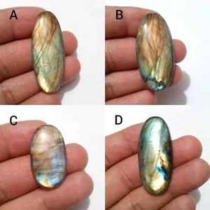 AA+ Multi Feuer Labradorit ovale Form Cabochon lose Edelstein zur Herstellung von Schmuck - Bild 1 von 13