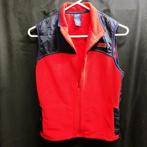 Gap Kids Boy's Red And Dark Blue Fleece Zippered Vest Size Xl (12) - Picture 1 of 11