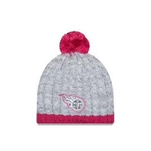 Women's Tennessee Titans NFL New Era Breast Cancer Awareness Knit Beanie - Picture 1 of 3