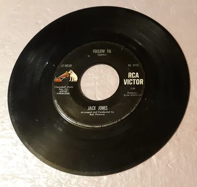 Jack Jones Follow Me/Without Her by RCA Records 7" Vinyl Record 45rpm - Image 1 of 2