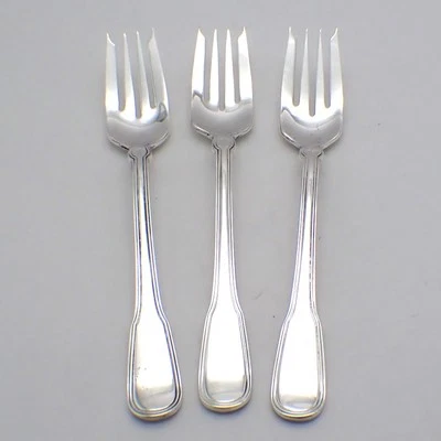 Hamilton aka Gramercy Salad Forks Set of 3 Tiffany Sterling Silver 1938 — 第 1/3 张图片