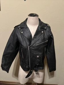 All State Leather Jacket Vintage Coat Biker Moto 90s Quilted Lining 5XL nWT (MC) - Picture 1 of 19