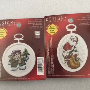 Neu in Verpackung Weihnachtsmotive für Nadelstickerei Nadelspitze Weihnachten Handwerk Rahmen - Bild 1 von 21