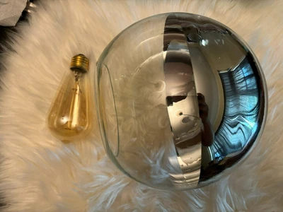 Lámpara Colgante Globo Moderno 1 Luz 8" Globo Pantalla Vidrio Foto 1 de 4