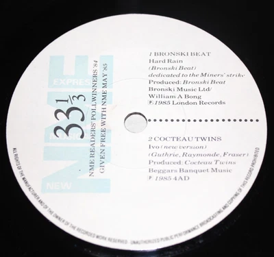 NME Readers Poll Winners 84 (1985 7" Vinyl) Bronski Beat/Smiths/U2/Cocteau Twins - Image 1 of 2