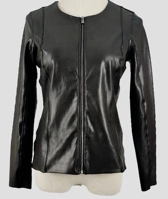 SPANX Paquete de 2 Piezas Imitación Cuero Moto Chaqueta Y Leggings Rayas Metálicas S Foto 1 de 4