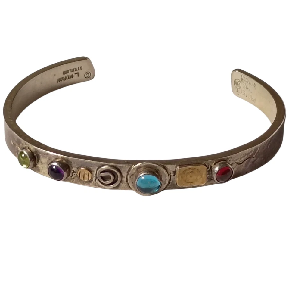  Aesthetic Lucinda Moran Protect This Woman Sterling Silver Cuff Bracelet - Image 1 of 4