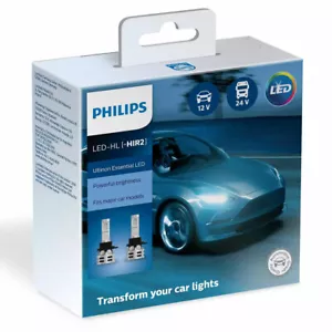 2pcs Original Philips Ultinon Essential LED Car Headlight Bulb HIR2 6.500K +200% - Picture 1 of 2