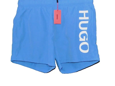Pantalones Cortos de Natación Hugo Boss Azul Blanco Logo Para Hombre Playa Atléticos Talla 2XL Foto 1 de 4