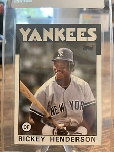 1986 Topps Rickey Henderson #500 Great Condition 