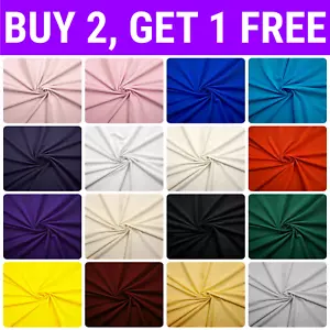 Stretch Jersey Cotton Fabric Material - 150cm (59") Wide - 180gsm - Metre Length - Picture 1 of 19