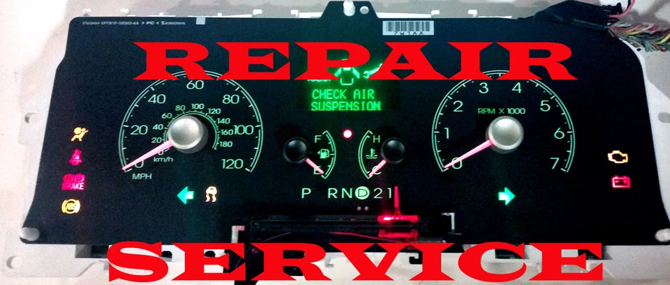 2006 2007 2008 2009 2010 2011 LINCOLN TOWN CAR INSTRUMENT CLUSTER REPAIR SERVICE - Image 1 of 1