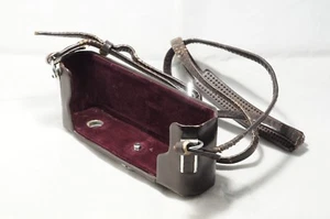 Nikon Vintage Camera Case Bottom Part for F Deep Brown w/Strap "Good" [N-1] - Picture 1 of 12