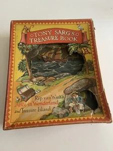 1942 Tony Sarg’s Treasure Book Alice Wonderland Rip Van Winkle Treasure Island - Picture 1 of 19