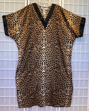 Winlar Women's Moomoo One Size vintage nighty leopard print silky animal  euc b21