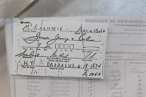 Facsimile Manifest Copy From 1834 District New York Passenger List Ship Daedalus - Picture 1 of 7