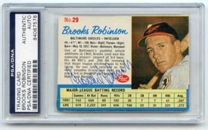 BROOKS ROBINSON Vintage Signed 1962 Post #29 Orioles HOF PSA/DNA Encapsulated - Picture 1 of 1