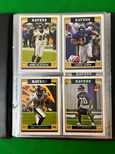 Baltimore Ravens 2006 Topps Team Set con álbum de coleccionista de 40 cartas. - Imagen 1 de 6
