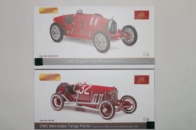 CMC Bundle Mercedes Targa Florio #32 + Bugatti T35 Italy #11 Limited 20 Stck. - Bild 1 von 4