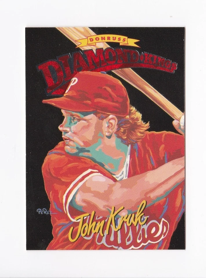 1994 Donruss Leaf Baseball 94 Ed. Diamond Kings John Kruk Phillies #DK-9 - Image 1 of 1