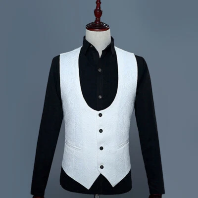 Mens 3 Piece Suits Floral Single Breasted Formal Jacket Vest Pants Trousers Chic - Image 1 of 4