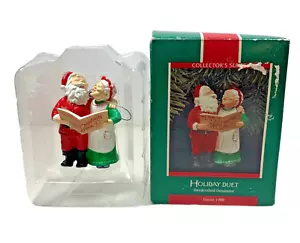 Hallmark Ornament Collector's Series Holiday Duet 1989 Santa W/Box - Picture 1 of 2