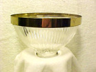 Vintage Holophane Glass Bell Shade Brass Ring