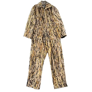 Vintage Dakota Insulated Coveralls Mens M Camouflage Cattail Hunting Thinsulate - Picture 1 of 15