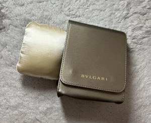 Bvlgari Wrist Watch Travel Pouch Case with Pillow Gray Very Good From Japan - Picture 1 of 3