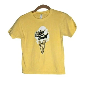 Lickin' Good Tillamook Ice Cream Graphic Tee For Youth By Next Level Yellow S - Bild 1 von 7