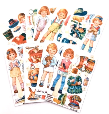 Dolls House 1:12th Scale Nursery Rhyme Paper doll Cutout  Sheets (set B) - Image 1 of 4