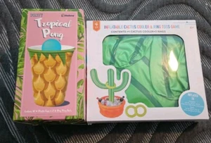 Tropical Pong Inflatable Cactus Ring Towe Summer Beach/Pool Games NIB - Picture 1 of 5