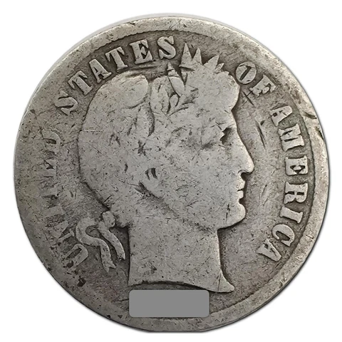 1 Barber Dime 90% Silver Junk Cover